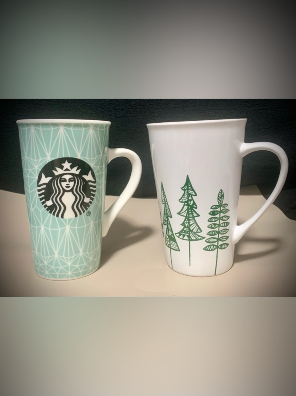 Starbucks Tall Latte Mug Bundle – (2) Ceramic Coffee Mugs